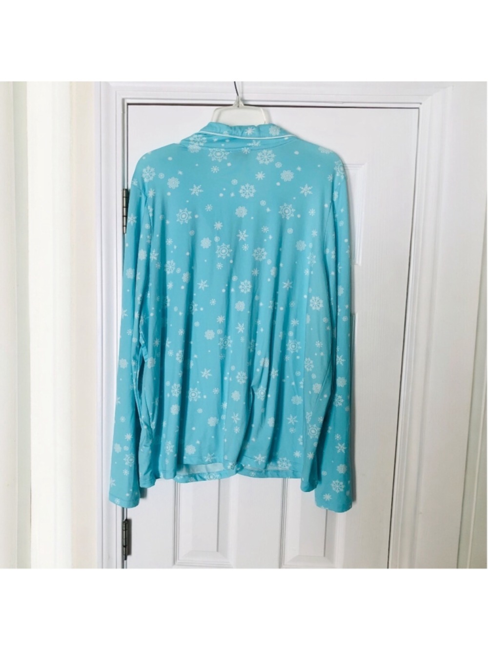 XXL Kim Rogers PJ Set Lush Luxe Snow Flake Print Grandmacore Apres Ski Stretchy - Picture 3 of 12